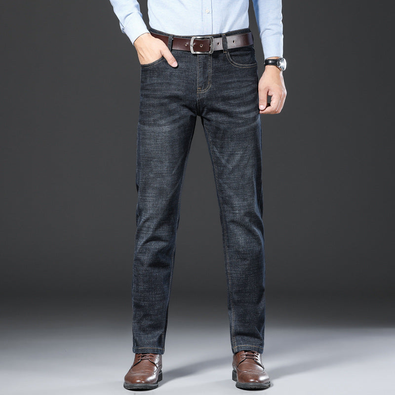 Jeans casuales de felpa para hombres