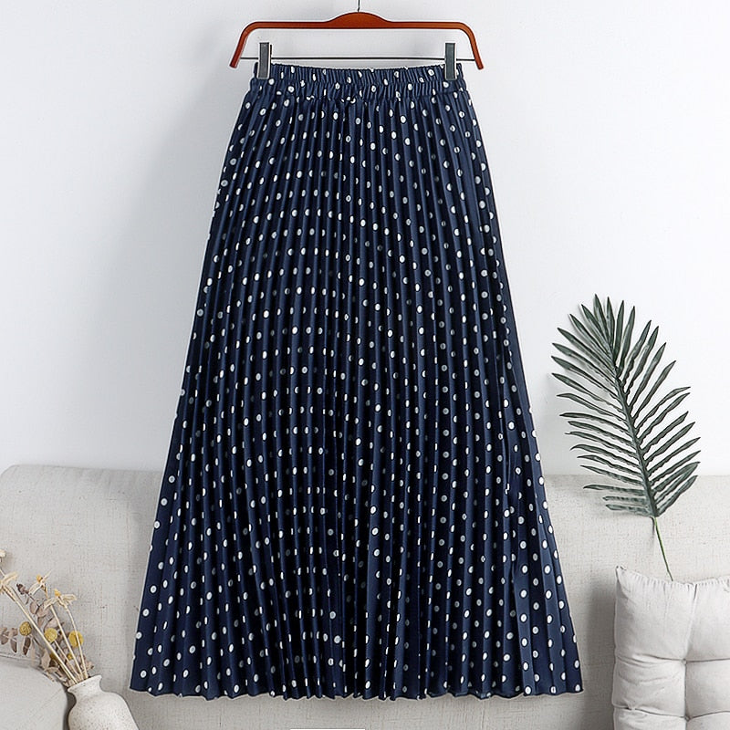 Croysier Skirts Women's Elegant Vintage Pleated Skirt