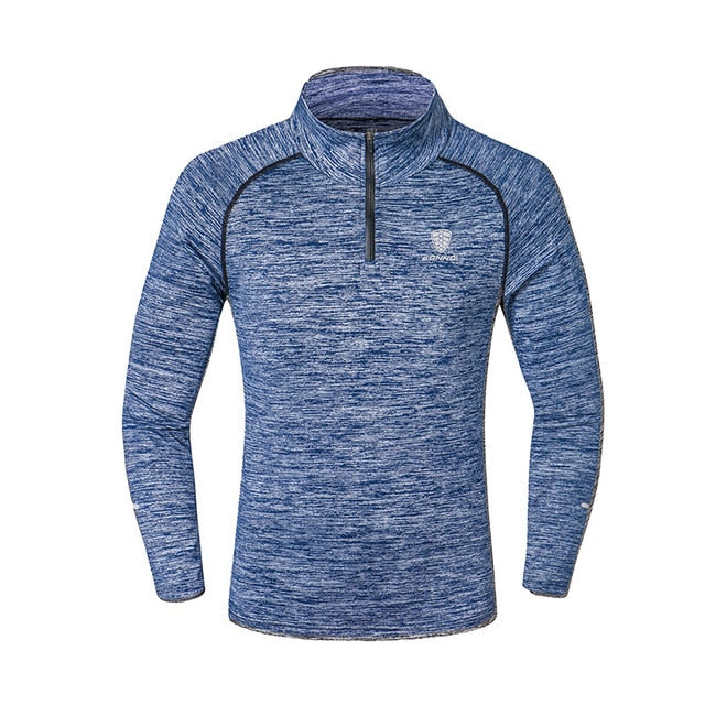 Camiseta deportiva para hombre con cremallera