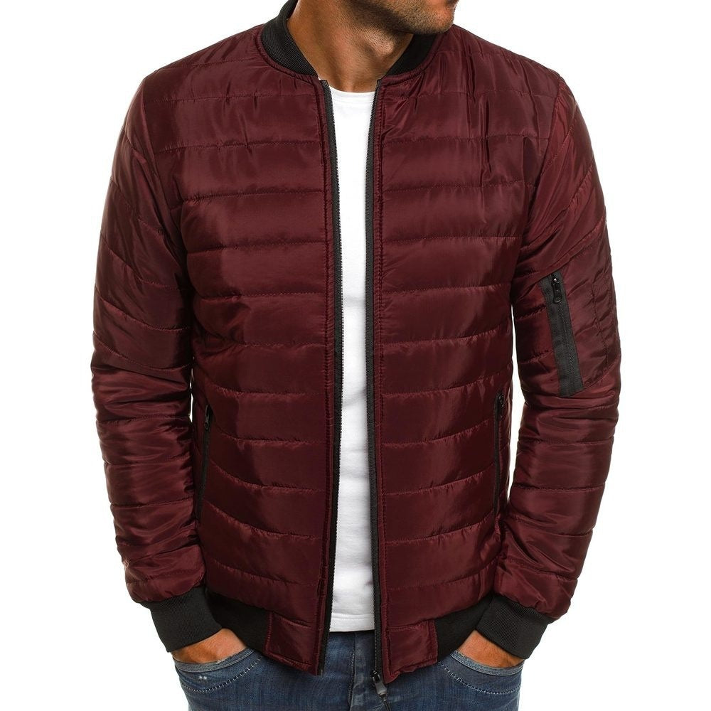 Cotton Coat Autumn And Winter Men's Color Loose Jacket