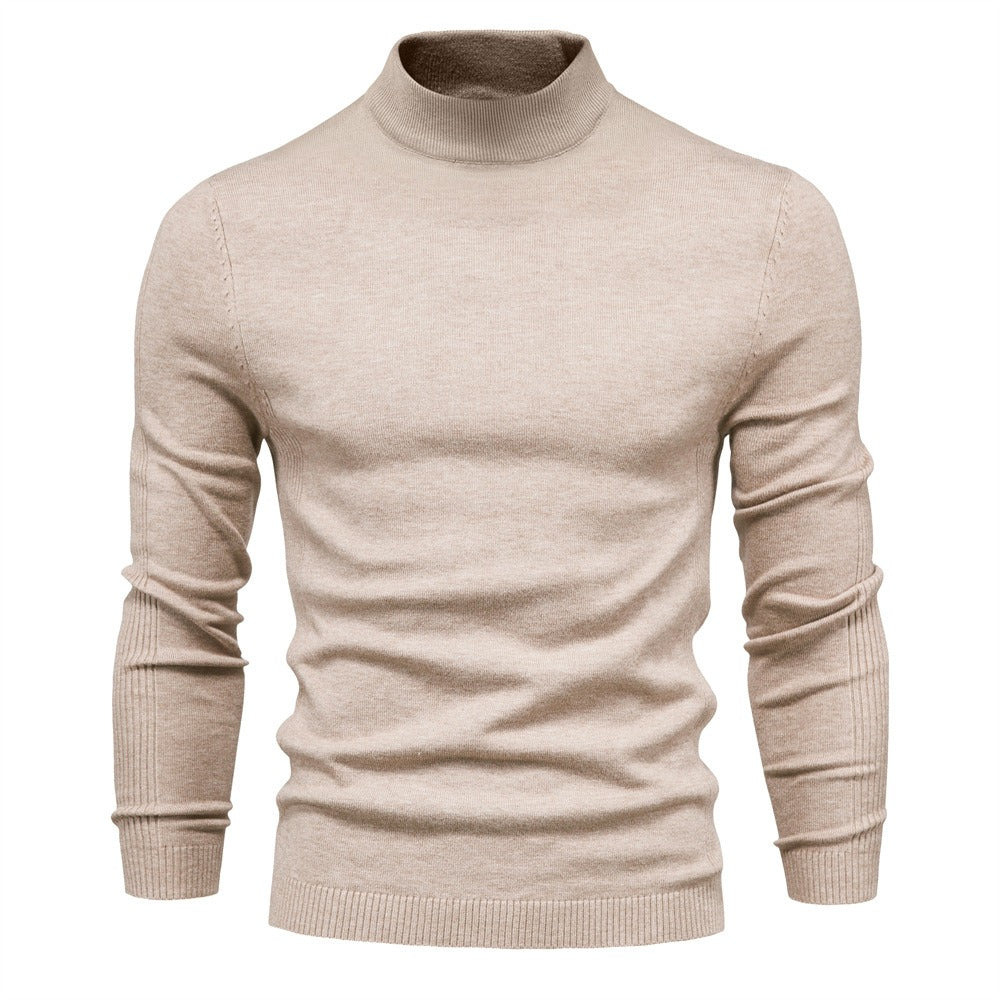 Thermal Sweater Men's Medium Neck Slim Fit Multicolor Knitwear