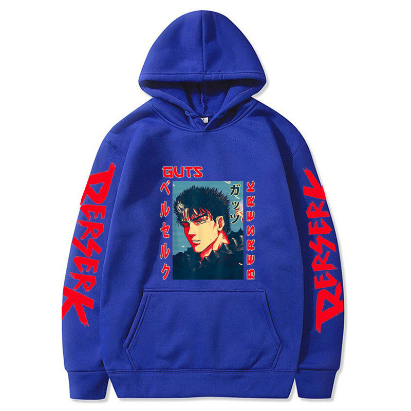 Sudadera deportiva con capucha de lana para otoño e invierno, periférico de Anime Berserk Sword Wind Saga 