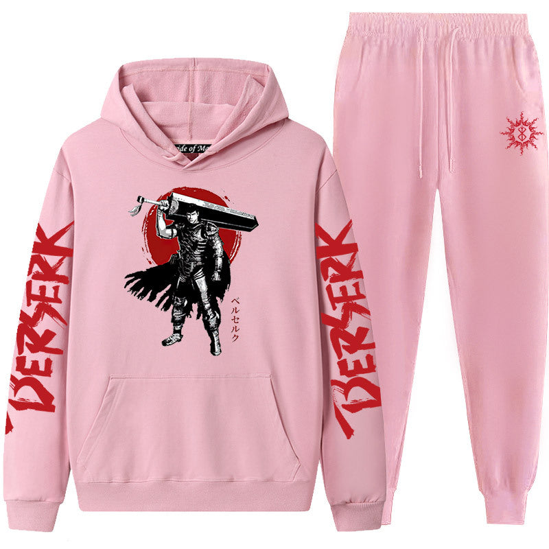 Bersek Sword Wind Legend Parejas Sudadera Leggings Traje con capucha Hombres y mujeres Conjuntos de 2 piezas 