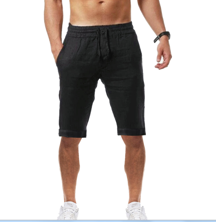 Pantalones cortos de algodón deportivos casuales de verano para hombres 