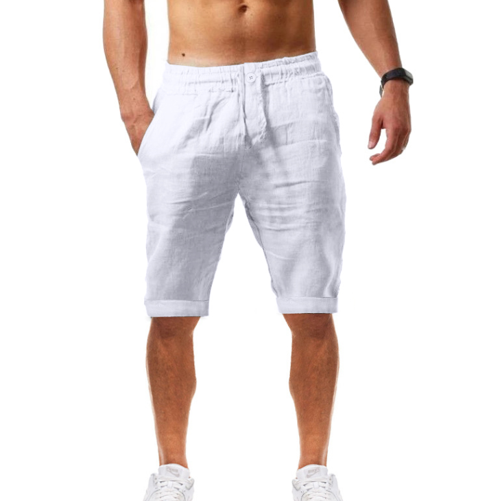 Pantalones cortos de algodón deportivos casuales de verano para hombres 