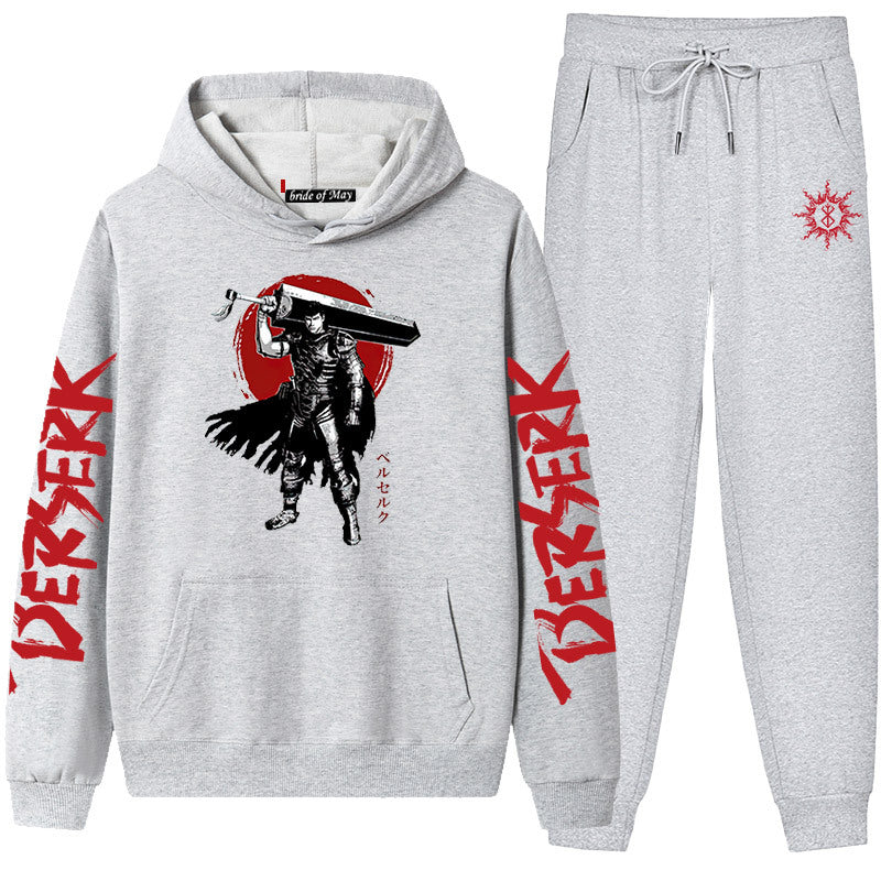 Bersek Sword Wind Legend Parejas Sudadera Leggings Traje con capucha Hombres y mujeres Conjuntos de 2 piezas 