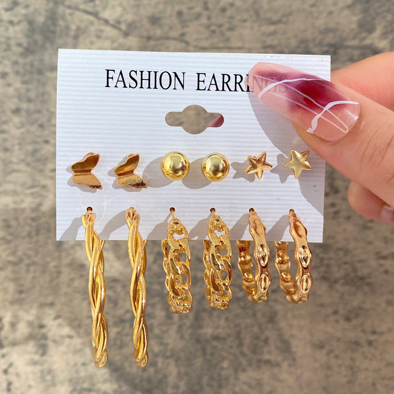 Conjunto de aretes de perlas para mujer