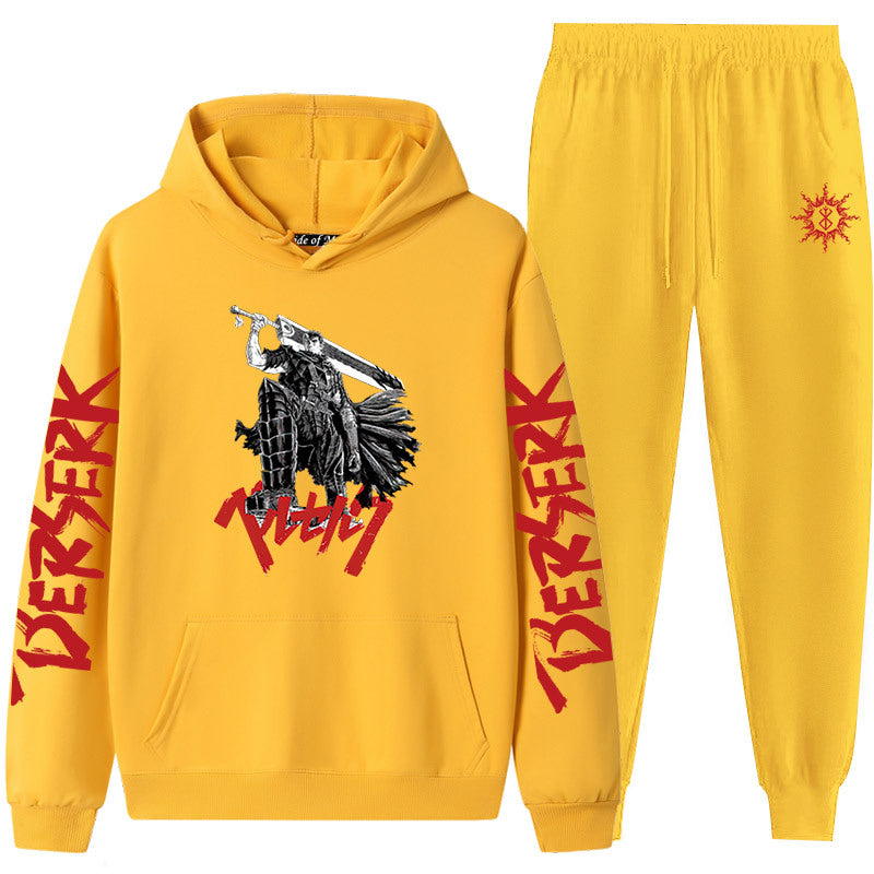 Bersek Sword Wind Legend Parejas Sudadera Leggings Traje con capucha Hombres y mujeres Conjuntos de 2 piezas 