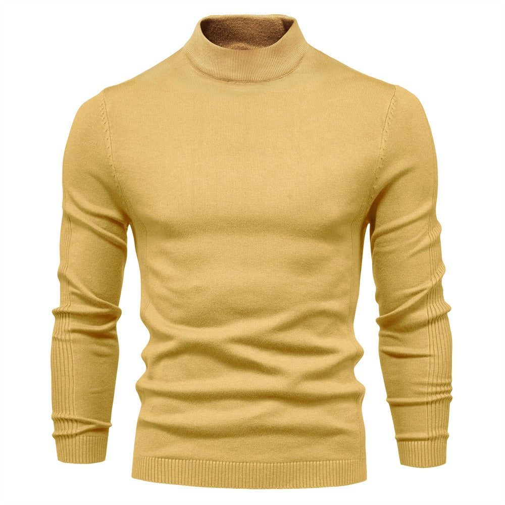 Thermal Sweater Men's Medium Neck Slim Fit Multicolor Knitwear