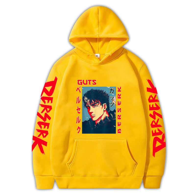 Sudadera deportiva con capucha de lana para otoño e invierno, periférico de Anime Berserk Sword Wind Saga 