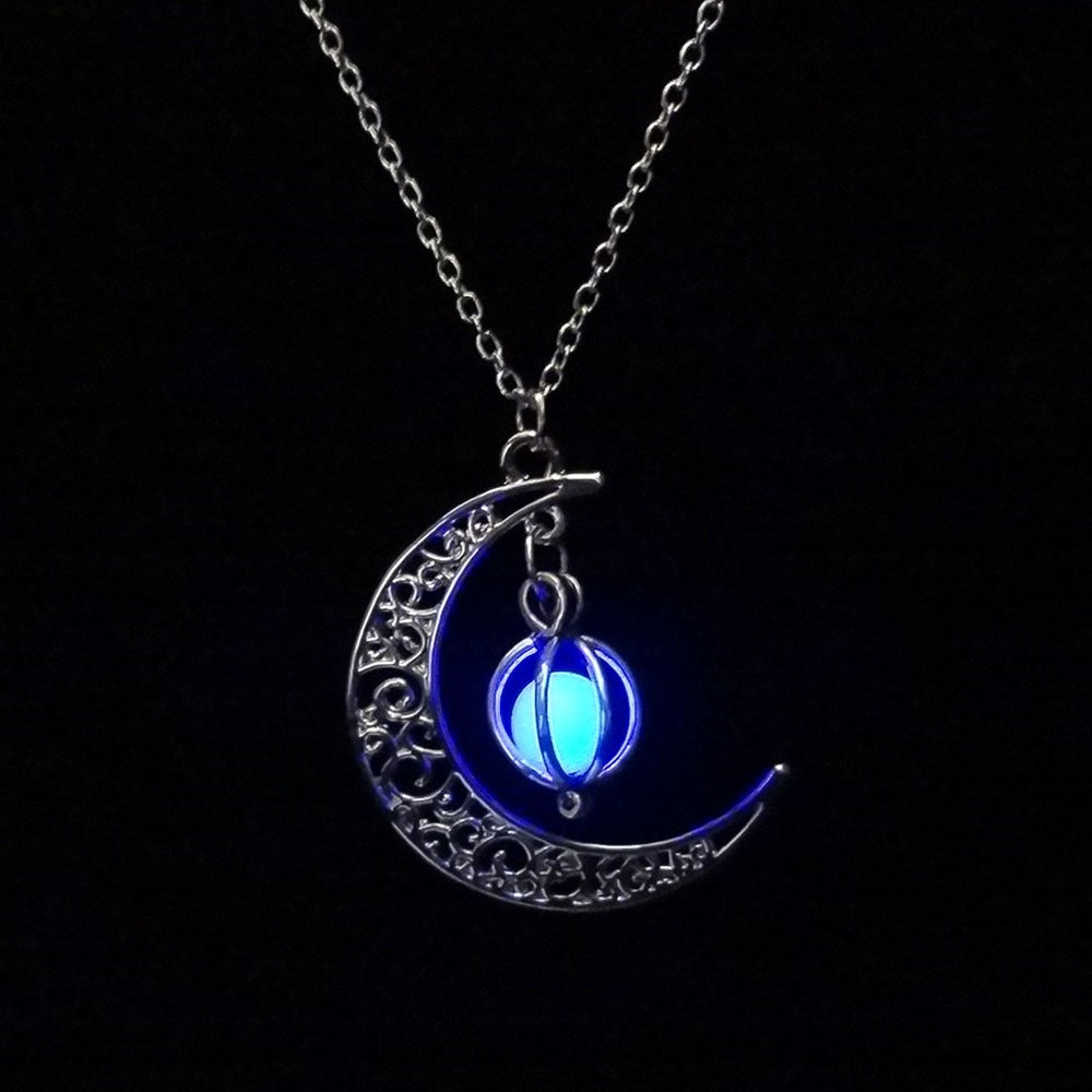 4-Color Luminous Moon Plus Pumpkin Necklace