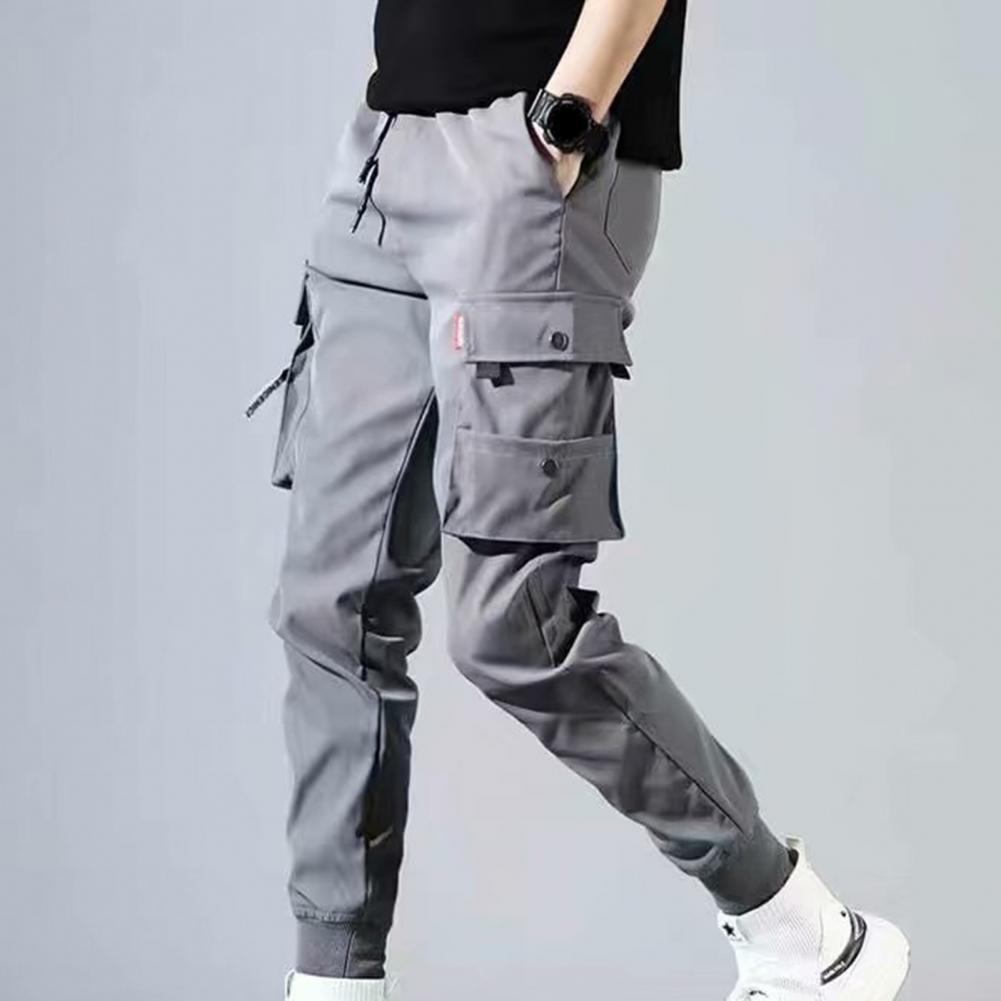 Men Multi-pocket Cargo Pants Skinny Fit