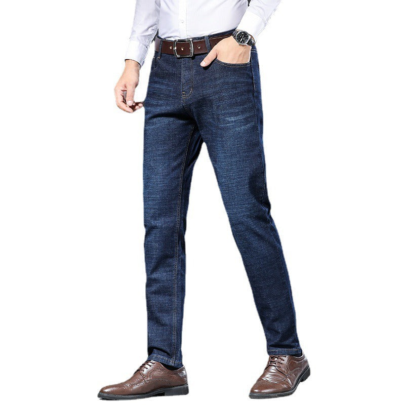 Jeans casuales de felpa para hombres