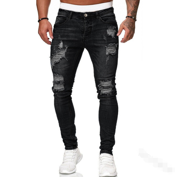 Pantalon en jean décontracté et sexy pour hommes 