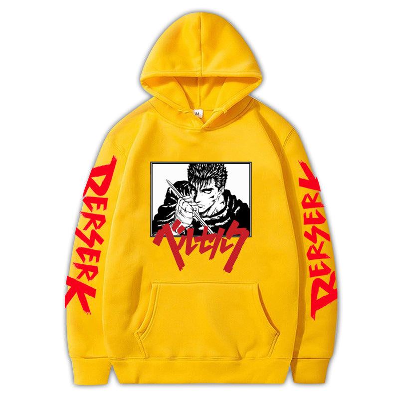 Anime Berserk Sword Wind Legend Sudadera deportiva con capucha de forro polar 