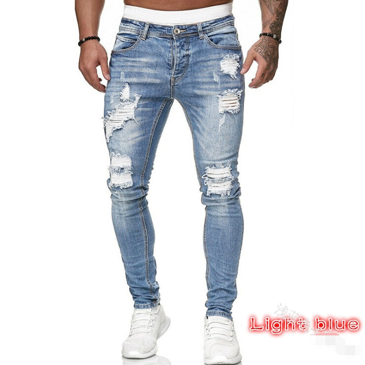 Men's Casual Sexy Hole Jeans Pants