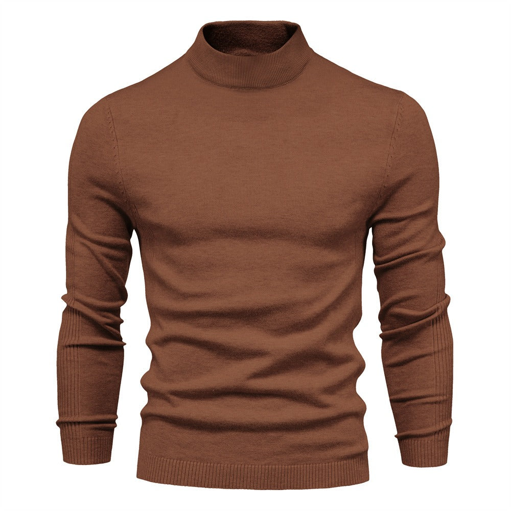 Thermal Sweater Men's Medium Neck Slim Fit Multicolor Knitwear