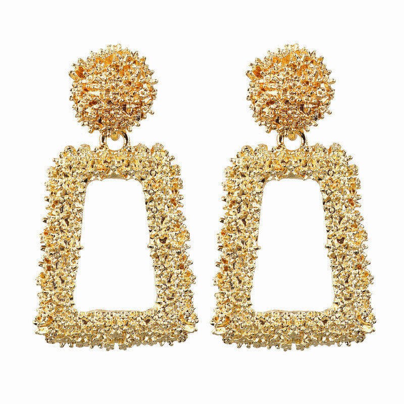 Round Shaped Golden Earrings