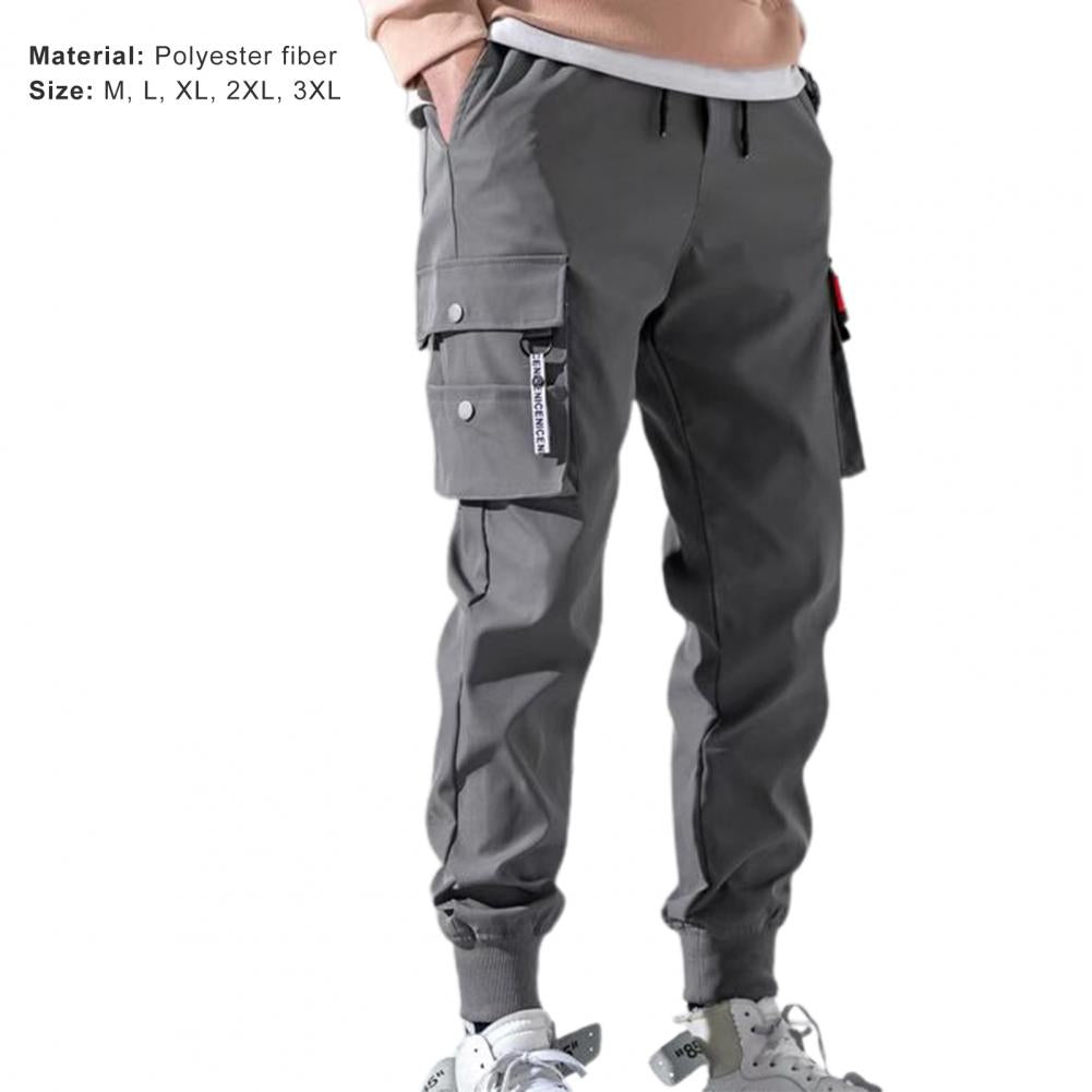 Men Multi-pocket Cargo Pants Skinny Fit