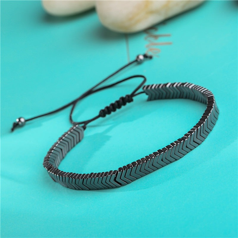 Pulsera con cuentas de imán de bilis negra de 6 mm