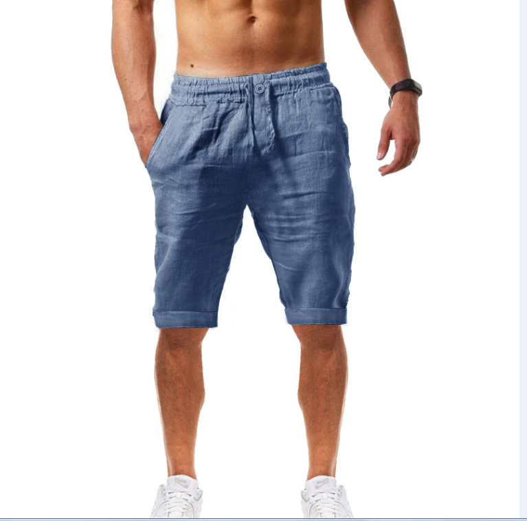 Pantalones cortos de algodón deportivos casuales de verano para hombres 