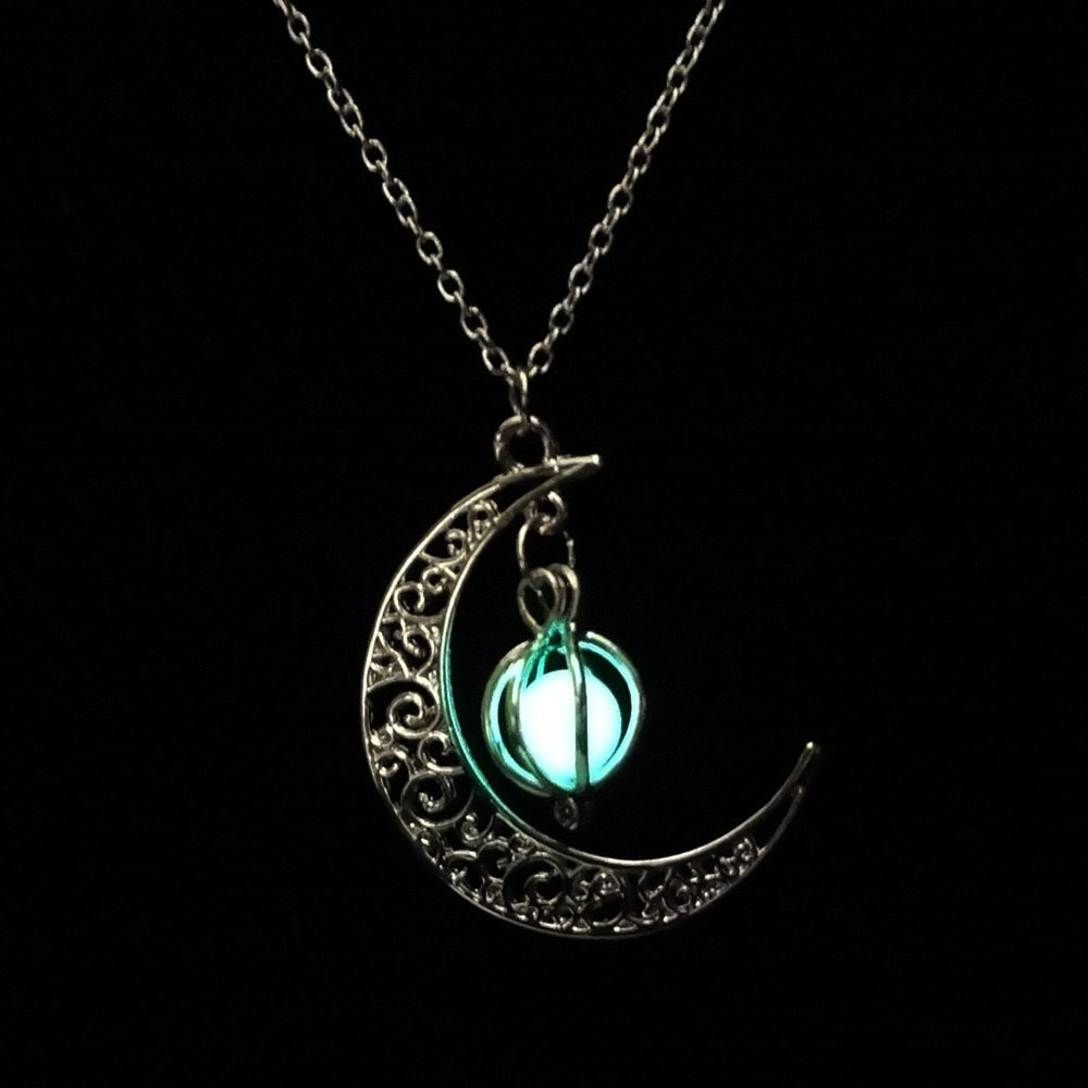 4-Color Luminous Moon Plus Pumpkin Necklace