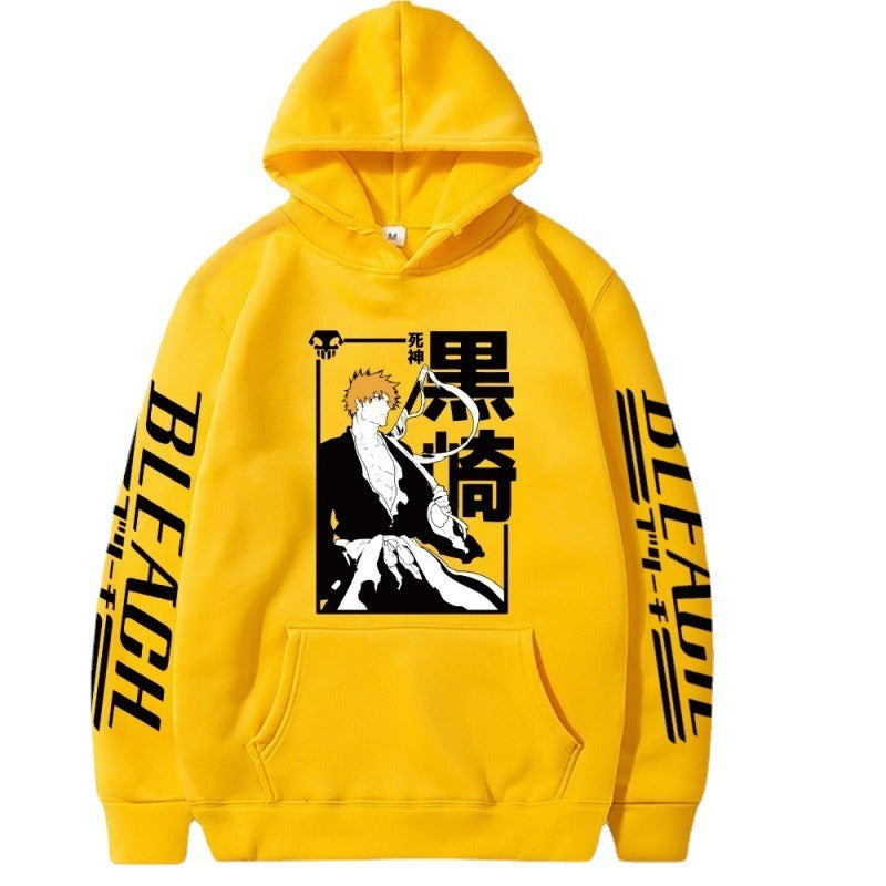 Shinigami Kurosaki Ichigo Estampado de anime acolchado con sudadera con capucha Sudadera con capucha de anime