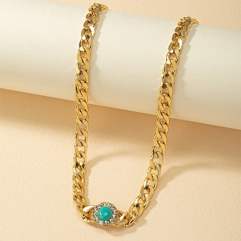 Women Jewelry With Diamonds Turquoise Necklace