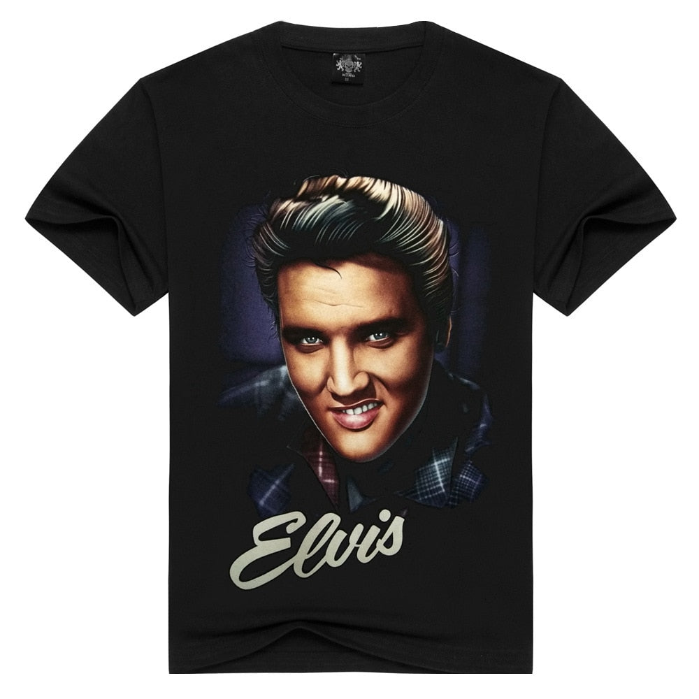 Men's New T-shirt Elvis Presley Rock Superstar