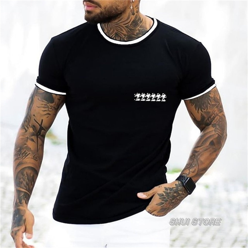 Men's T shirt Tee Graphic Prints Crew Neck Casual Holiday Short Sleeve